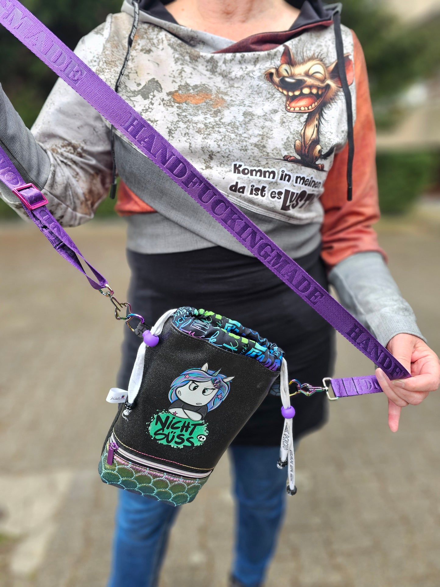 1m Gurtband geprägt Handfuckingmade