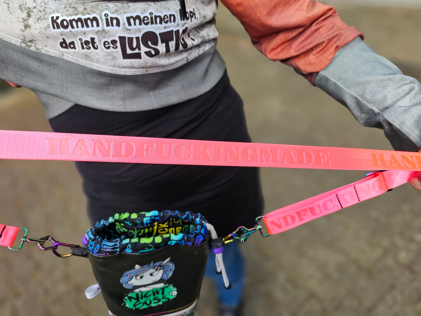 1m Gurtband geprägt Handfuckingmade