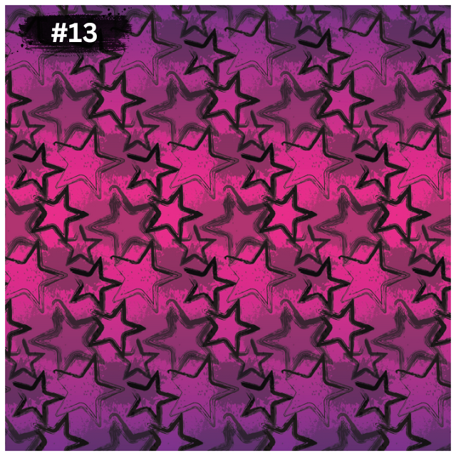 Vorbestellung: 0,5m Grungestars lila pink Bio KuschelSweat