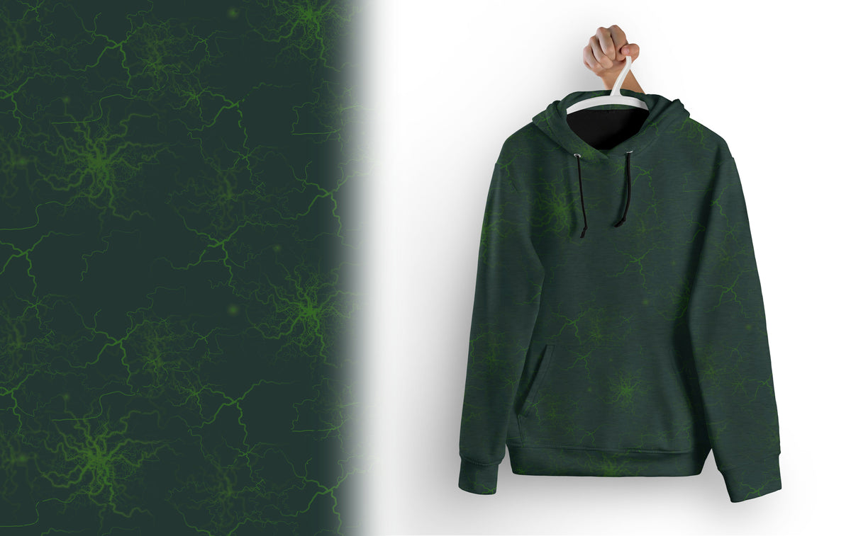 0,5m Bio Sommersweat " Ich atme ein ich raste aus grün"