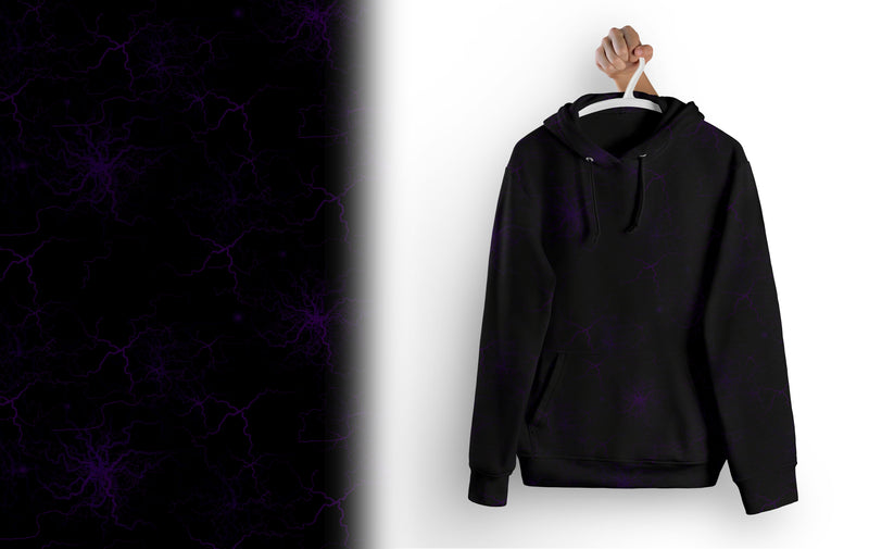 0,5m Bio Sommersweat „Ich atme ein ich raste aus lila