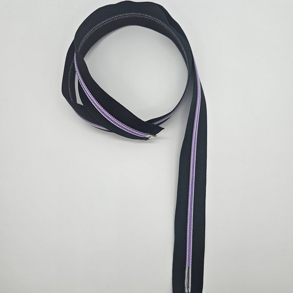 Teilbarer Reißverschluss Lila Glow in the Dark 85 cm