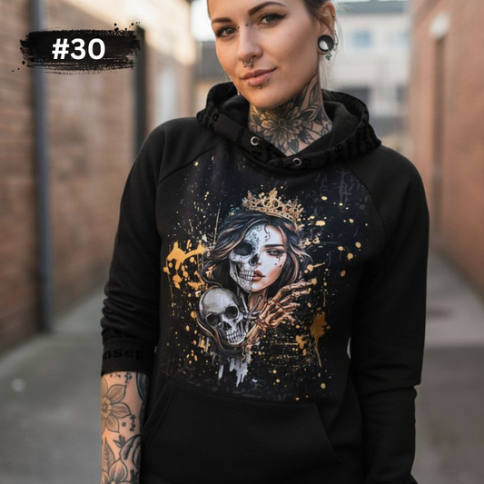 Vorbestellung: 1m Bio KuschelSweat "Queen of Shadows"