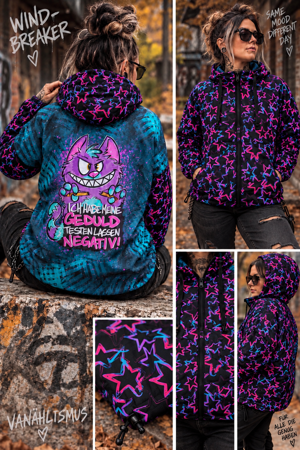 SelbstNäh-SchnäppchenGlück windbreaker Geduld testen Größe 2xs bis XL