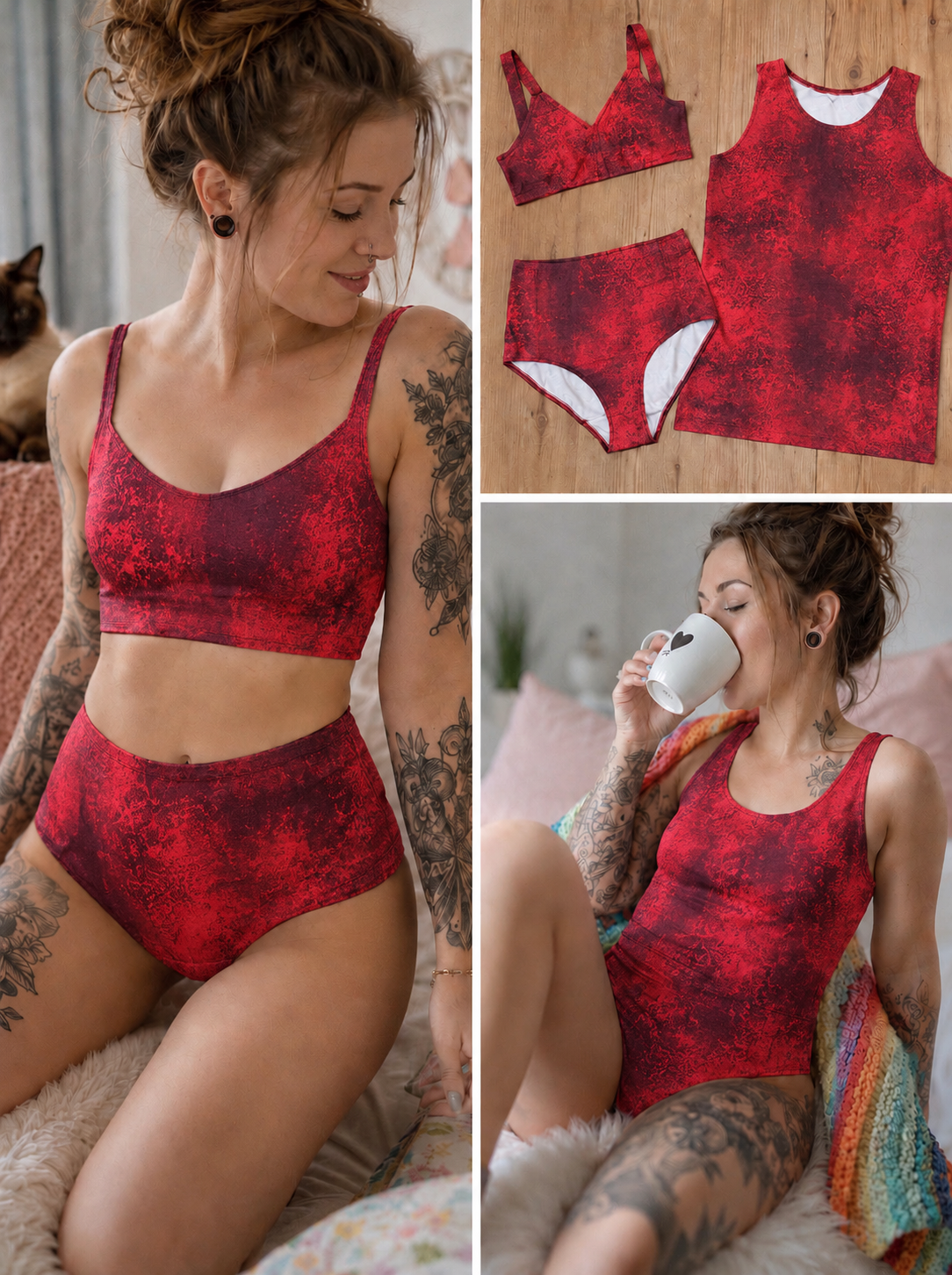 SelbstNäh-SchnäppchenGlück Wäschebasics Grungeeezy Bloody Cherry 34 bis 56