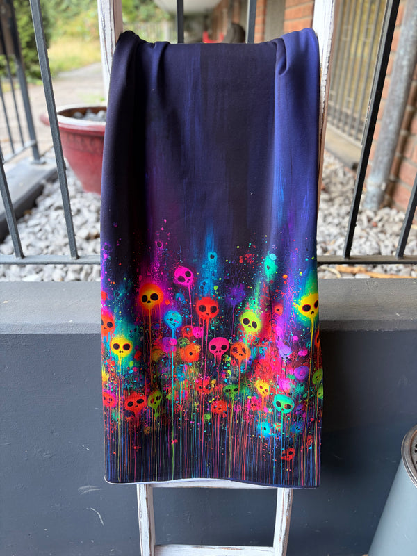 2m Musselin Skull Flowers
