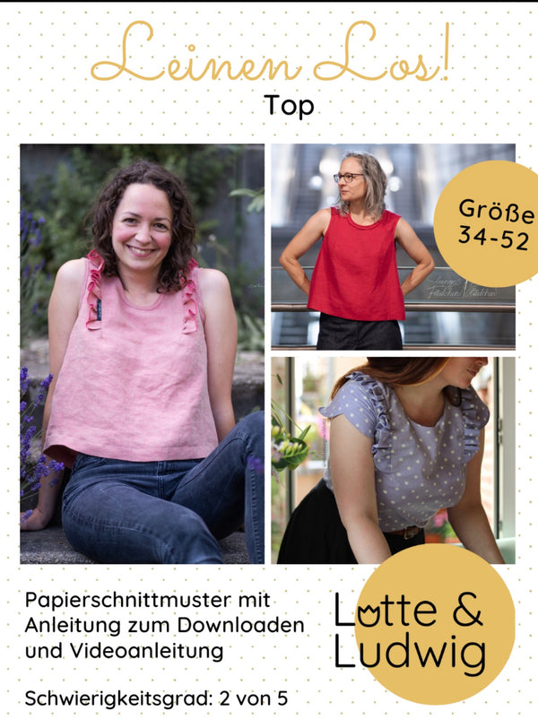 Papierschnittmuster Leinen los 34 bis 52 Lotte und Ludwig