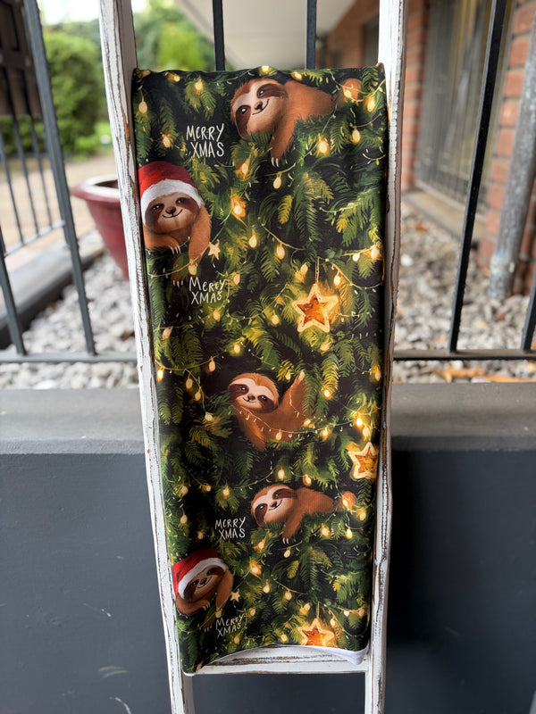 0,5m French Terry "Sloth Christmas"
