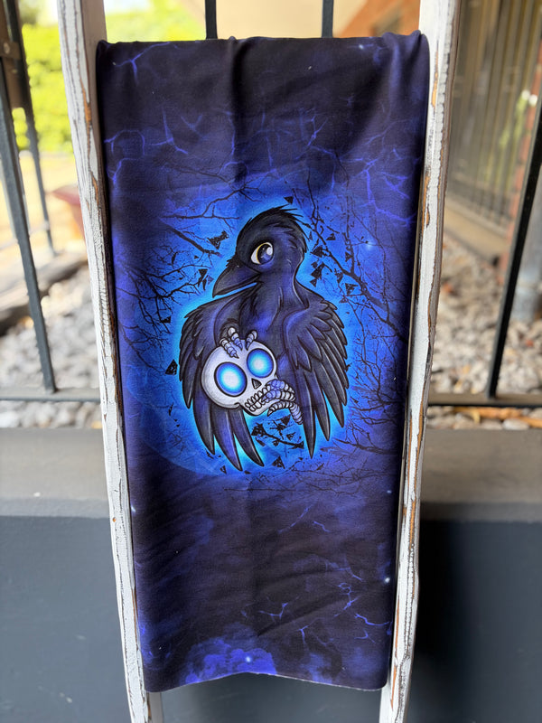 0,75m French Terry Skully Raven