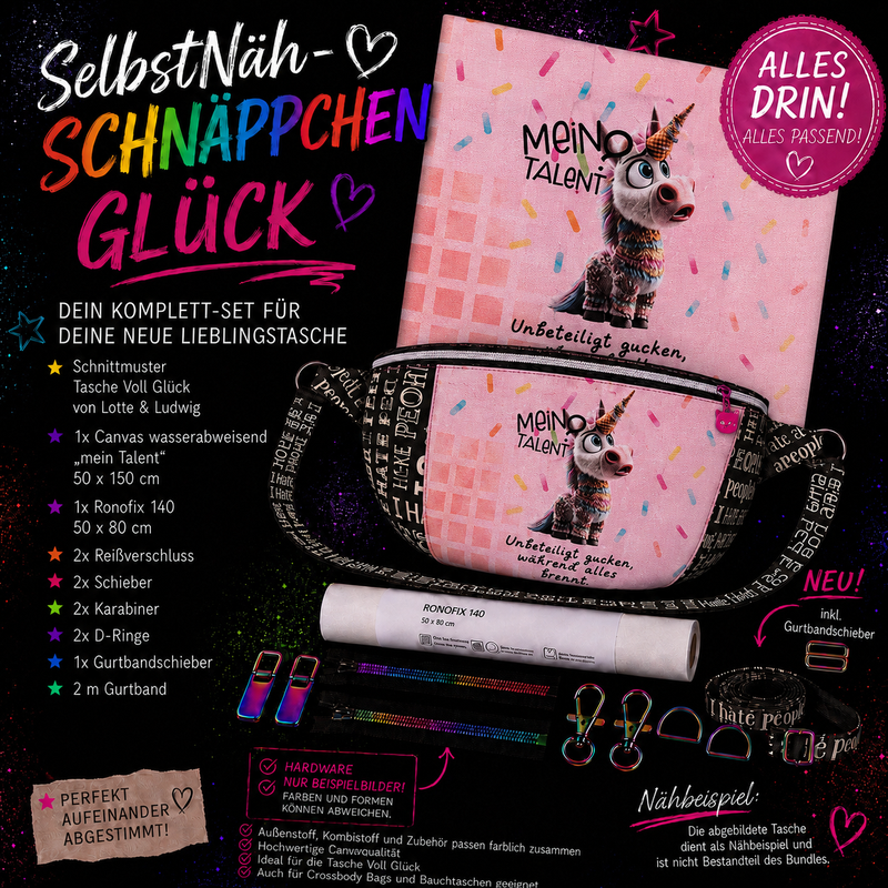 SelbstNäh-SchnäppchenGlück Tasche voll Glück mein Talent