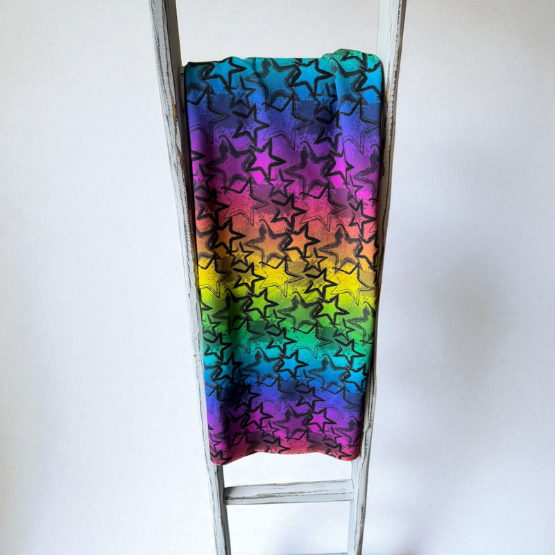 0,5m Grungestars Rainbow Allover Bio French Terry