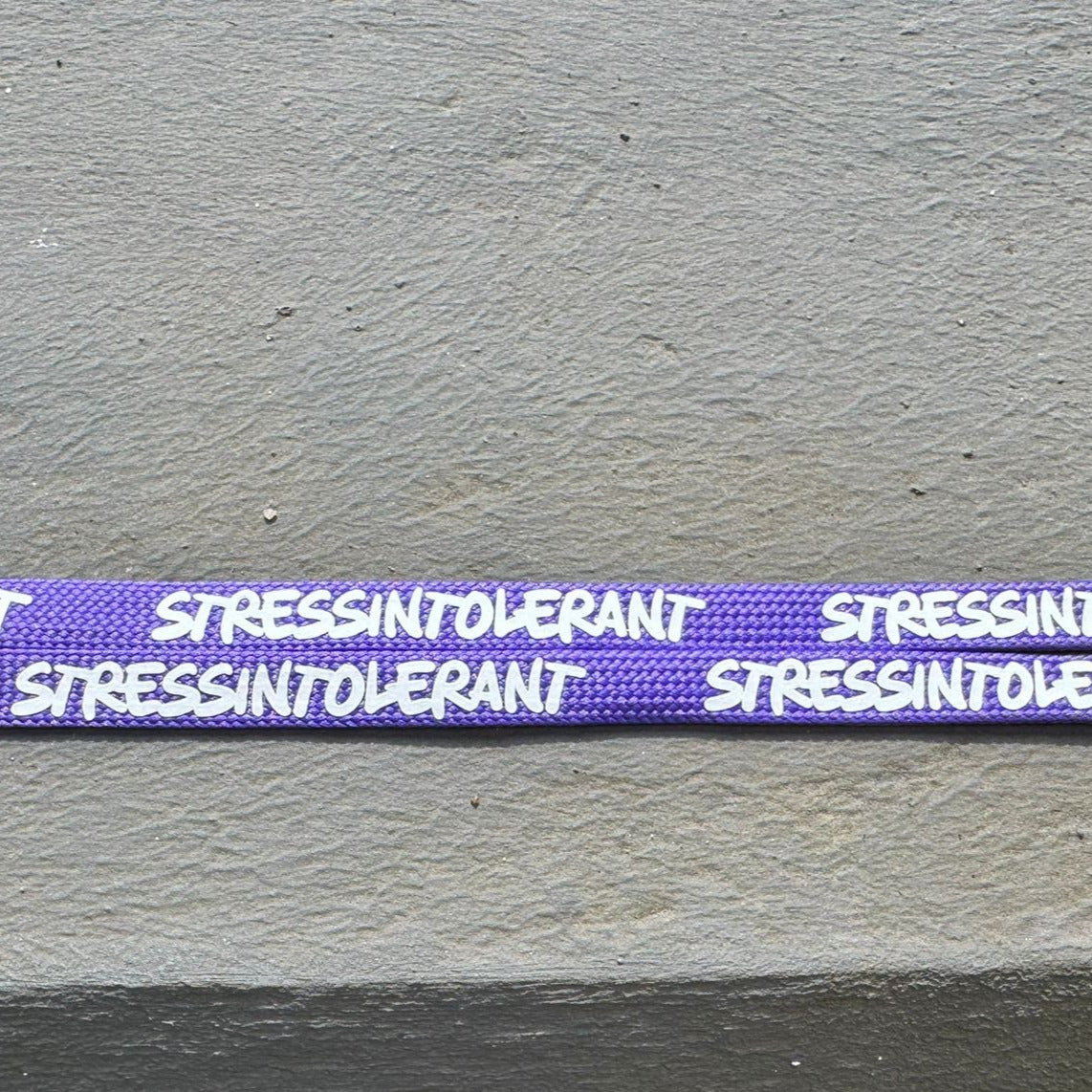 Flachkordel 1m "Stressintolerant" lila
