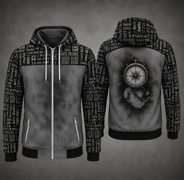 SelbstNäh-SchnäppchenGlück Sweatjacke Sein Paco Kompass Größe XS-4XL