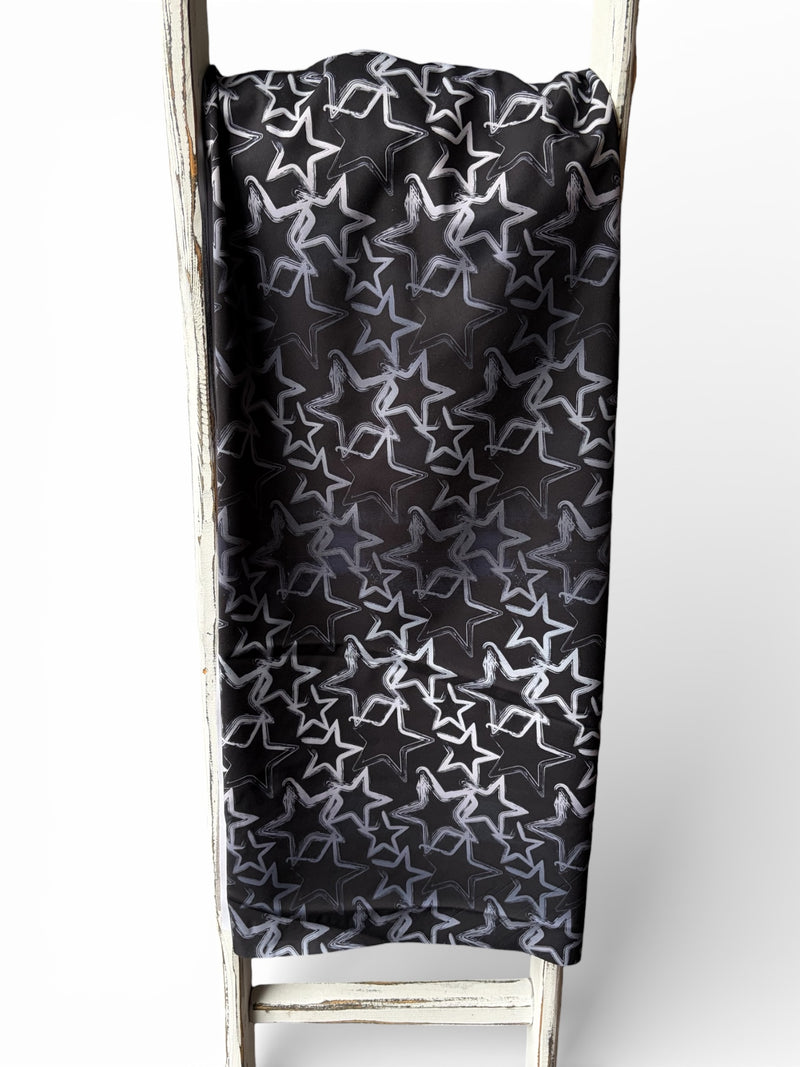0,5m French Terry Grungestars grau schwarz Verlauf