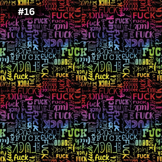 0,5m Fuck rainbow wasserabweisender Canvas
