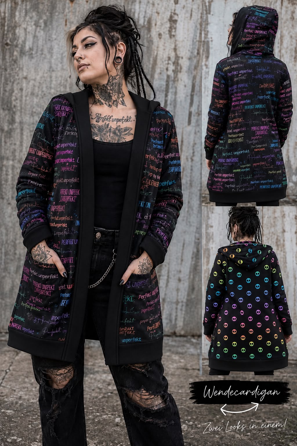SelbstNäh-SchnäppchenGlück Minna Skully Rainbow, perfekt unperfekt 32 bis 58