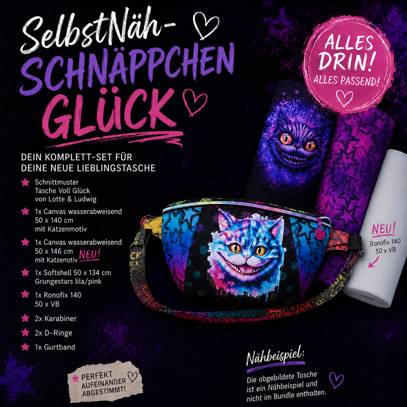 SelbstNäh-SchnäppchenGlück Tasche voll Glück Psychocat