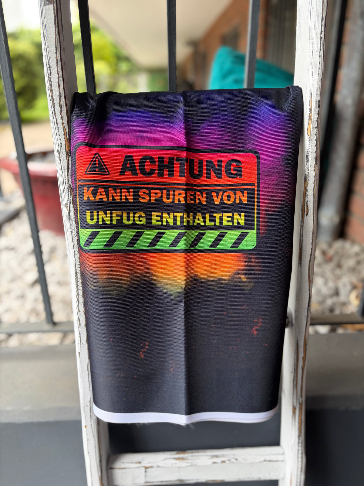 0,5m Achtung! wasserabweisender Canvas