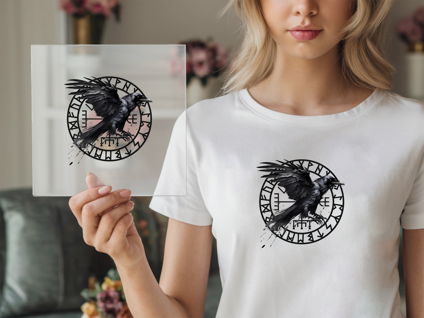 Bügelbild Raven