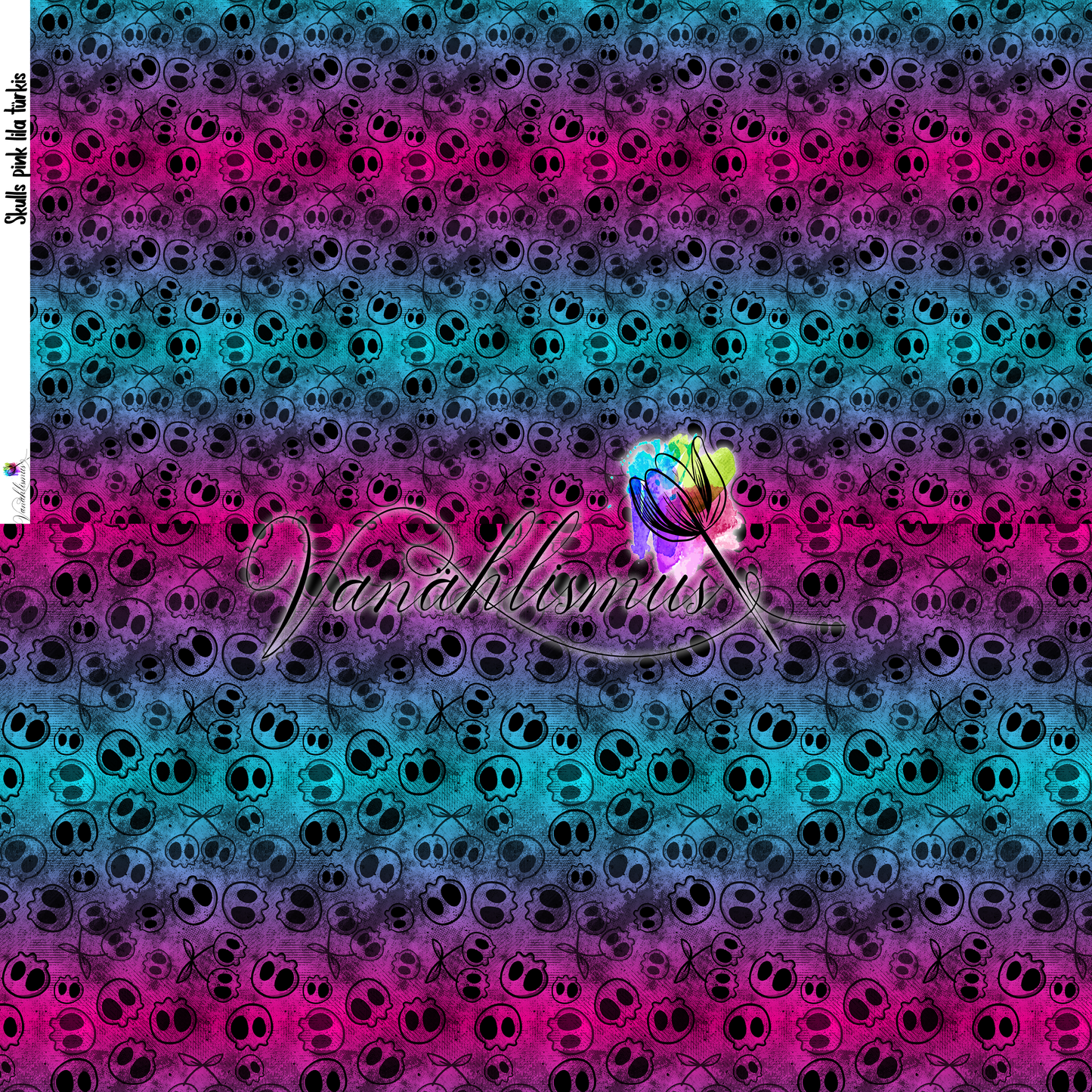 Werbung skulls lila pink türkis
