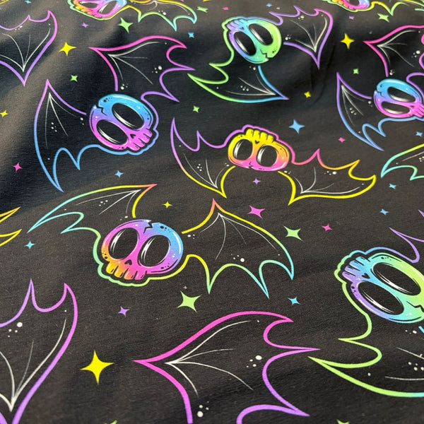 0,5m Skelettfledermäuse Kombi Bio-French terry