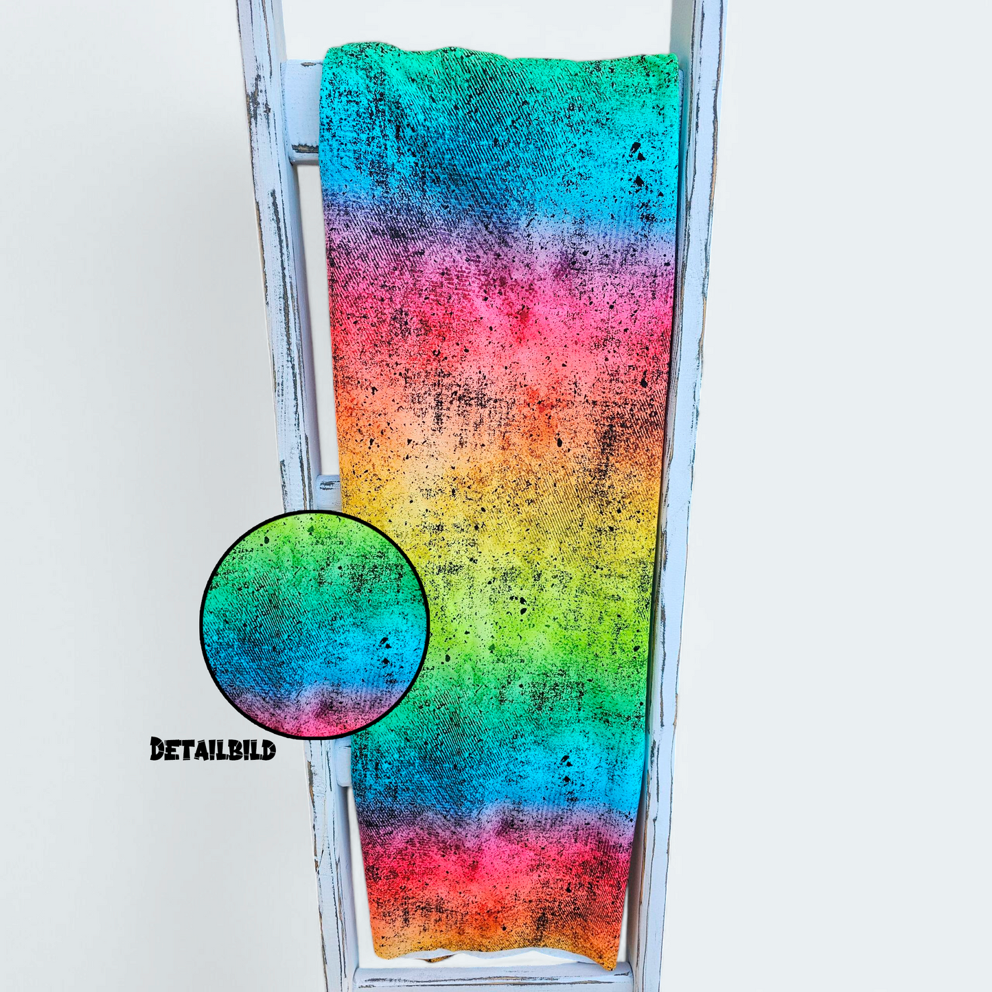 0,5m Bündchen "Grunge Rainbow"