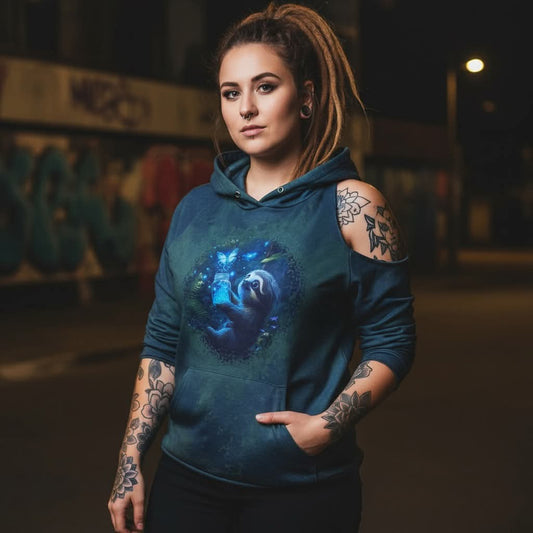 1m Bio-French Terry Verträumtes Faultier