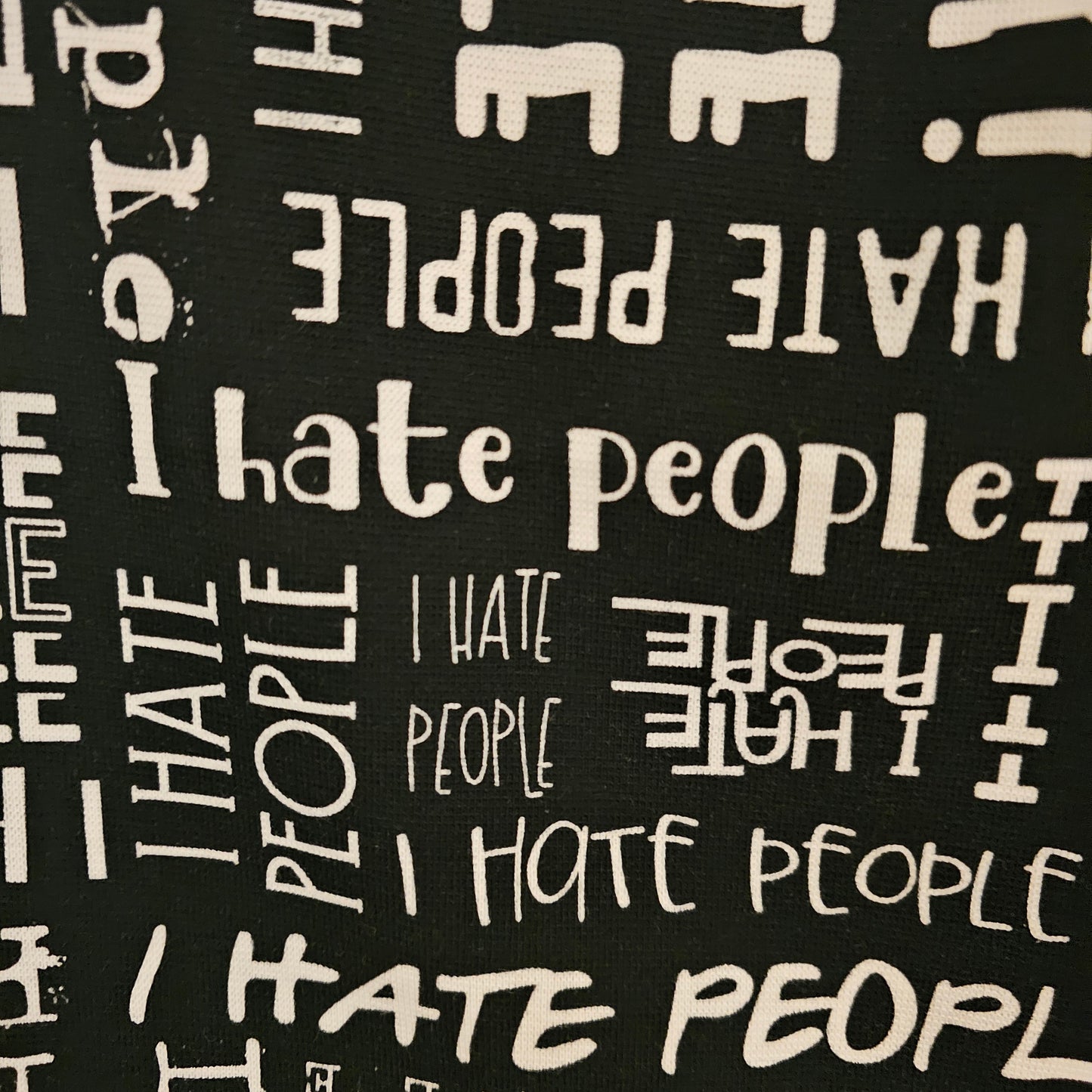 0,5m Bündchen "i hate People"