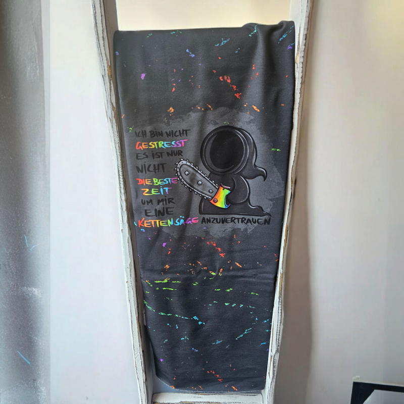 Panel Sommersweat Tödchen Kettensäge Rainbow