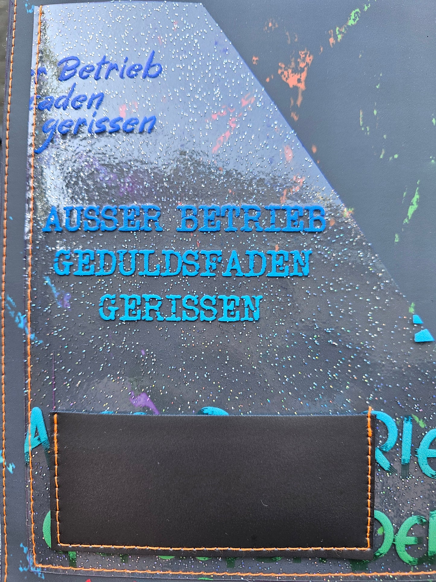0,5m durchsichtiges Glitzer Vinyl Geduldsfaden gerissen Rainbow