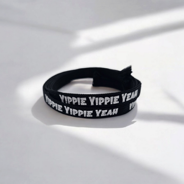 Flachkordel 1m "yippie yippie yeah"