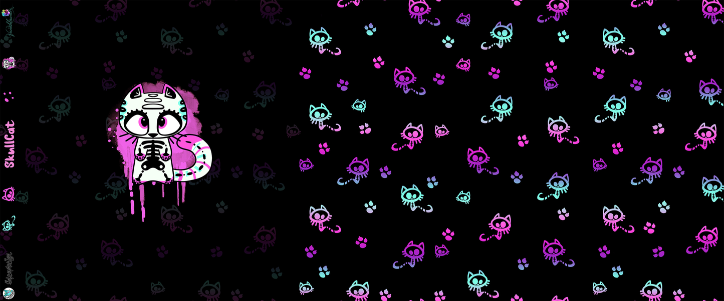 Bio-Jersey Panel Skull cat Tintenrebell