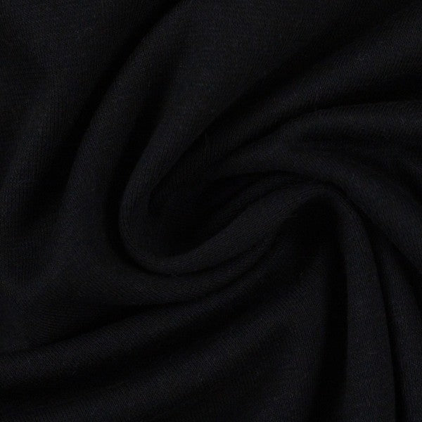 1 m Heike, Schlauchware, Bündchen, uni, schwarz