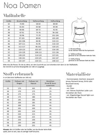 Papierschnittmuster Hoodie Noa Fadenkäfer 32 bis 58