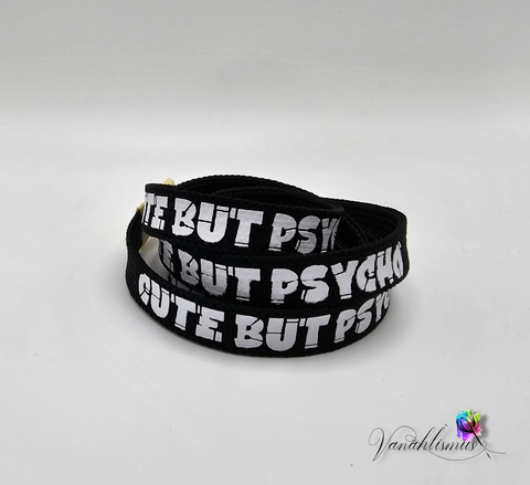 Flachkordel 1m "Cute but Psycho"