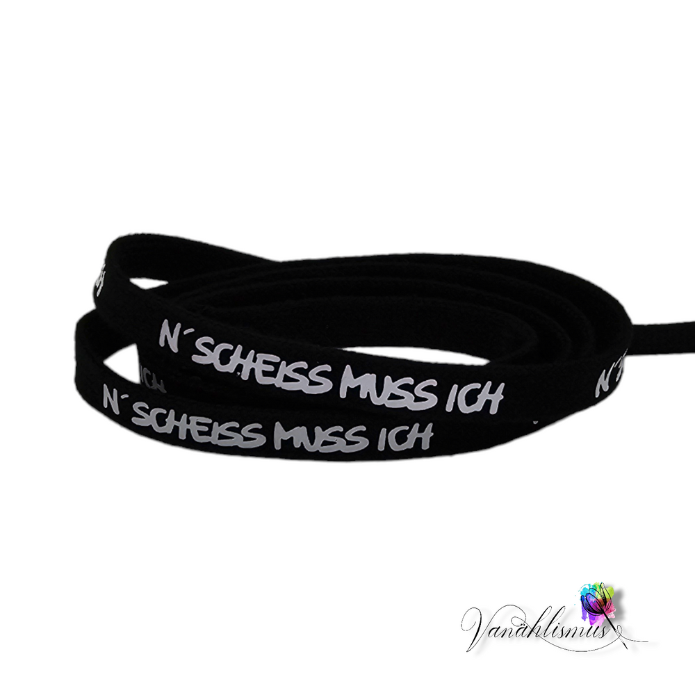 Flachkordel 1m "n'scheiss muss ich"