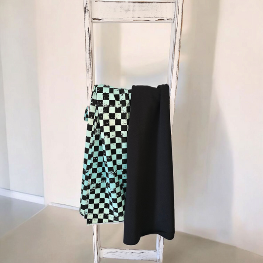 Selbstnäh-Schnäppchen-Glück Cardigan Schachbrett mint