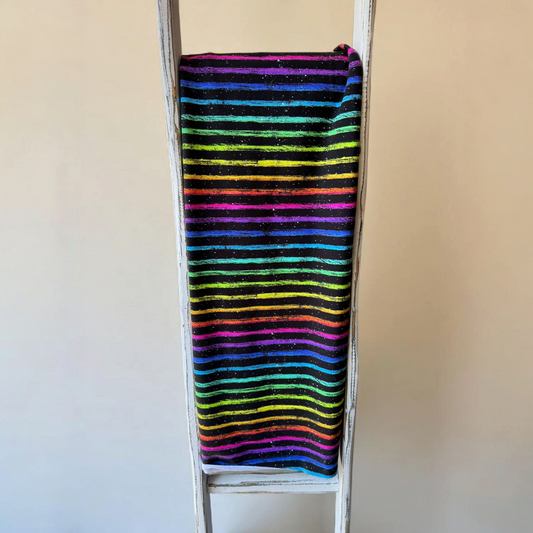 0,5m Grunge Rainbow Stripes