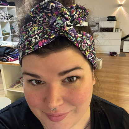 🐻Sparset Scrunchies & Drahthaarband Punkbärchen 1 Draht-Haarband und 3 Scrunchies
