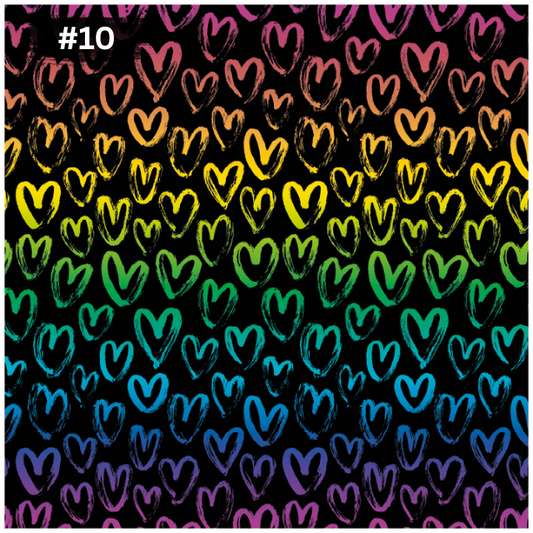Vorbestellung: 0,5m Heart Rainbow Bio KuschelSweat