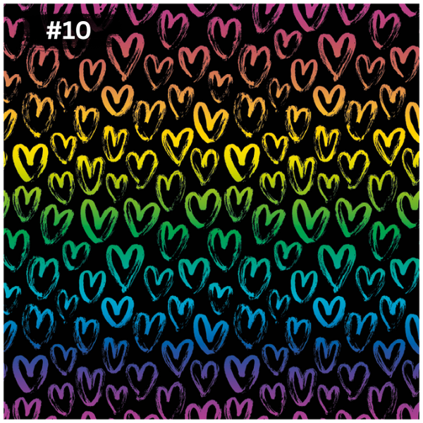 0,5m Heart Rainbow Bio Sommersweat angeraut