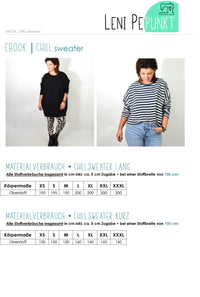 PAPIERSCHNITTMUSTER # 173 CHILLsweater| Gr. XS-XXXL   Leni pepunkt