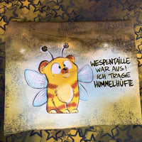 0,5m Sommersweat angeraut Grungestars gelb