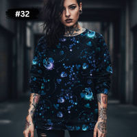 0,5m Sommersweat angeraut Glühwürmchen