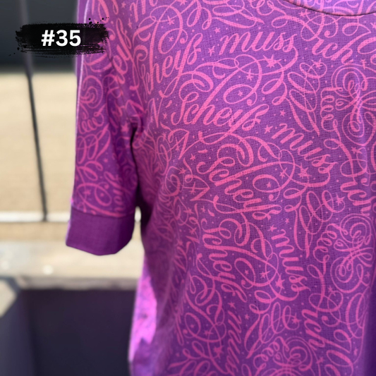 Vorbestellung: 0,5m Mandala n´scheiss muss ich Beere Bio KuschelSweat