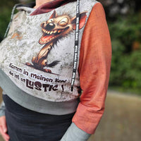 1m Sommersweat angeraut Hyäne Komm in meinen Kopf dort ist es lustig!