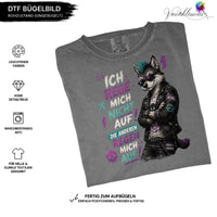 Bügelbild ich reg mich nicht auf bunt weiß