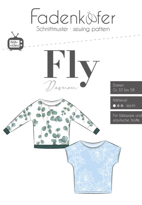Papierschnittmuster Fly Damen Fadenkäfer gr. 32-58