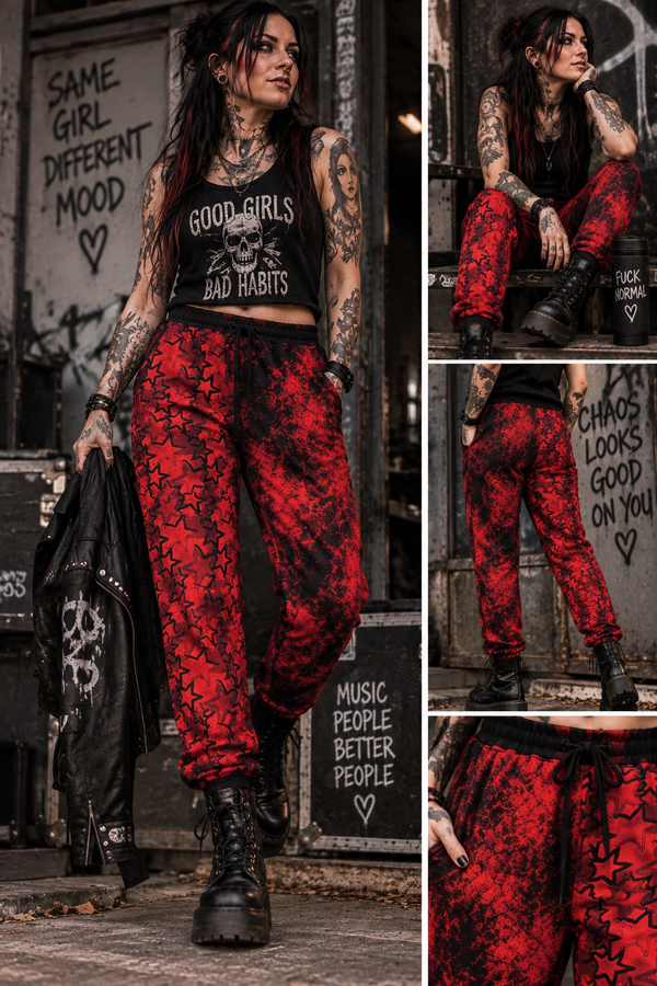 SelbstNäh-SchnäppchenGlück Pamina Grunge rot Größe 34 bis 58