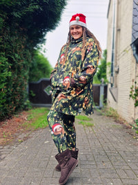 0,5m French Terry "Sloth Christmas"